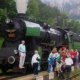Spanish tourists cross Bulgaria with retro trains