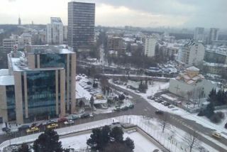 Sofia wakes up covered in snow