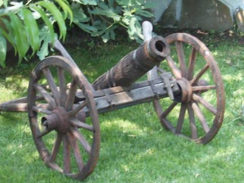 The only original cherry-tree cannon in Bulgaria - kept in Bratsigovo